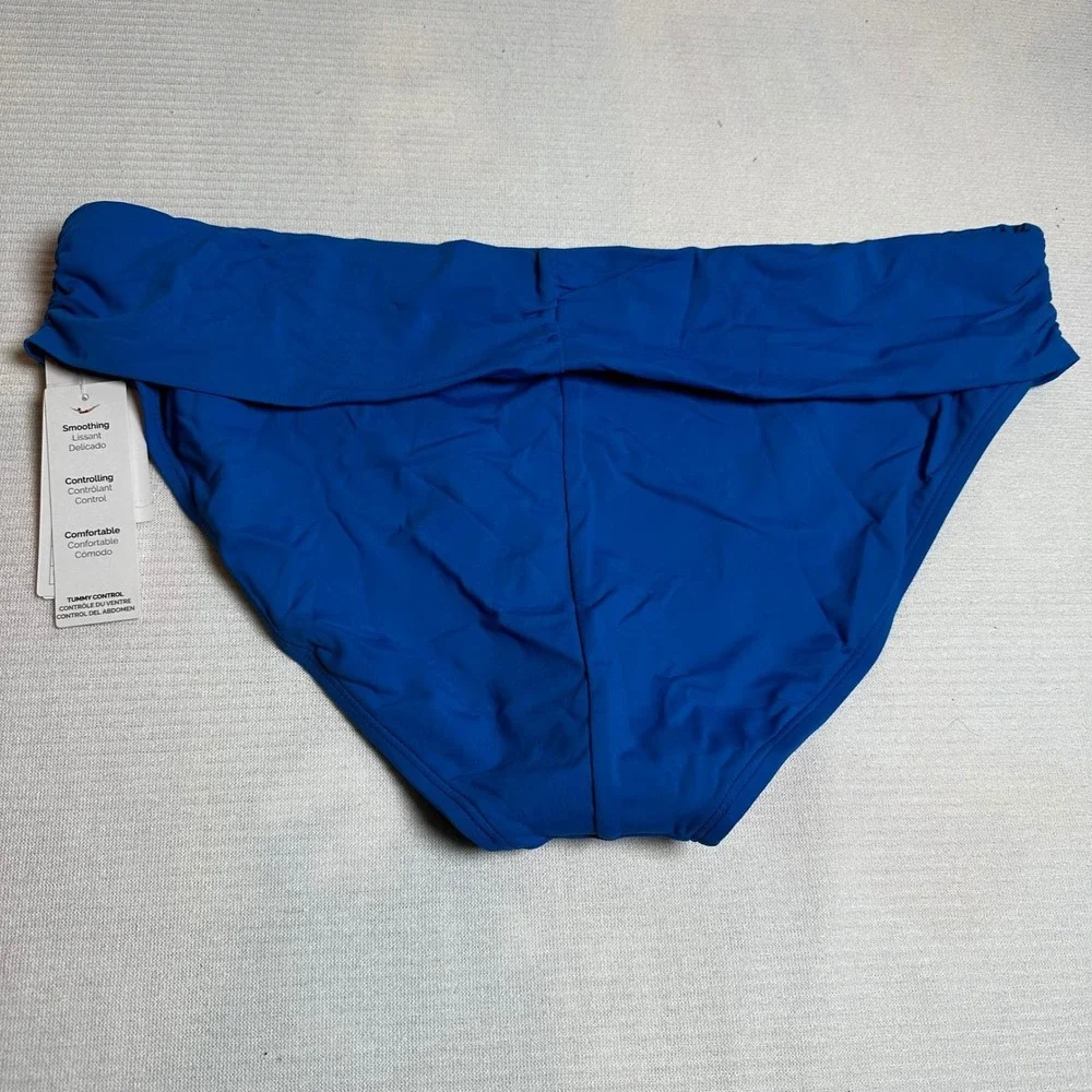 Jantzen Royal Blue Tummy‎ Control Hipster Swimsuit Bikini Bottoms Size 16 NWT